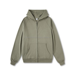 H5515 <b>Hoodies</b> Manufacturer Wholesale Custom 400 Gsm Cotton Blends <b>Zip</b> <b>Up</b> <b>Hoodies</b> Oversized <b>Hoodies</b> For Men For Women - Product Image 4