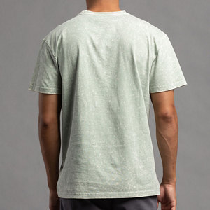 Camisetas de Algodón 100% Tejido, 230 Gramos, Estilo Vintage, Lavado Ácido, Corte Holgado, Tallas Grandes, Transpirables, Venta al Por Mayor - Product Image 2