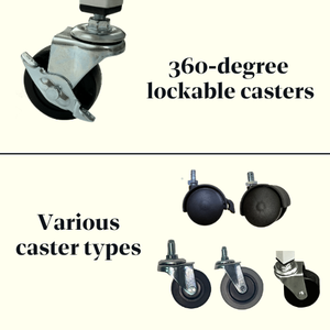 ชั้นวางในครัวสำหรับเชื่อมท่อทรงสี่เหลี่ยมมีล้อเคลื่อนย้ายได้ - Product Image 6