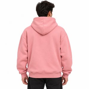 Sweat à capuche oversize pour homme avec cordon de serrage réglable, épaules tombantes, poche kangourou et taille côtelée - Product Image 2