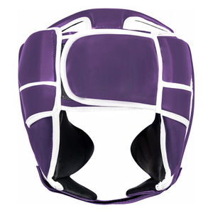 Protège-tête de boxe en cuir/PU sur mesure pour les combattants, équipement d'entraînement respirant et durable, logo personnalisé - Product Image 2