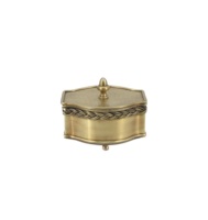 Luxe bruiloft teruggavegeschenk droge vruchten doos met antieke gouden afwerking en design deksel