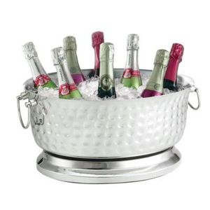 Hammered Stainless Steel Large Wine Bucket Beverage Tub For Party Wedding Event Barware Champagne Cooler Ice Bucket Bowl Tubs - Product Image 1