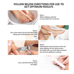 Coupe-ongles robuste pour podiatre, pour ongles épais et incarnés, professionnel, en acier inoxydable, avec ressort cylindrique, pour podologie - Product Image 6