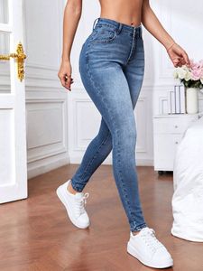 Jeans en denim de haute qualité pour femmes grandes tailles, pantalons, jeans skinny pour femmes, jeans mom, jeans en denim personnalisés pour femmes - Product Image 4