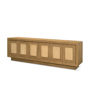 Moderno Mueble para TV de Madera Sólida con Puertas Planas para Almacenamiento en Sala de Estar, Compatible con Televisores de 65 Pulgadas o Más - Product Image 1