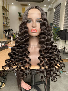 Vente en gros directement d'usine à la mode couleur profonde bouclée vague droite vietnamienne humaine alignée dentelle Bundle disponible 6-32 pouces - Product Image 4