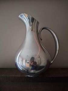 Luxury Stainless Steel Water Serving Jug With <b>Cover</b> Elegant Metal Jug For Kitchen Restaurant Hotel Catering And Hospitality - Product Image 1