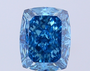 Diamante Cultivado en Laboratorio, Corte Cojín, Azul Intenso, Certificado IGI, 4.08 Quilates, Piedra Suelta, CRAFTED CARBON - Product Image 1