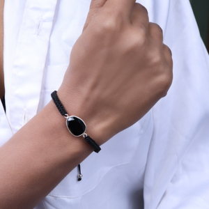 Trendy Design Black Adjustable Black Onyx Fine <b>Bracelet</b> Macrame Black Cord Jewelry for Women <b>Bracelets</b> Jewelry Factory Supply - Product Image 4