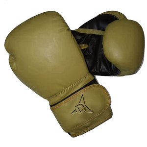 Guantes de Boxeo Daizen de Cuero con Cordones, Color Marrón Oscuro, Correa de Muñeca Ajustable, Equipo de Entrenamiento para Adultos, Empaque Personalizable con Impresión en Lámina - Product Image 1