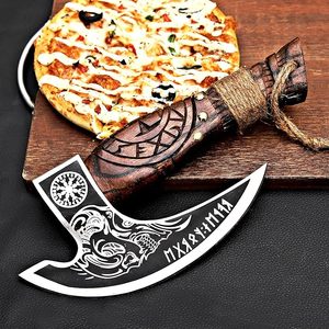Hacha Vikinga de Acero de Damasco THEWIZ CRAFTS, Acero con Alto Contenido de Carbono, Mango de Madera, Garantía de 3 Años, Ecológica, Personalizable, Estilo Vintage - Product Image 3