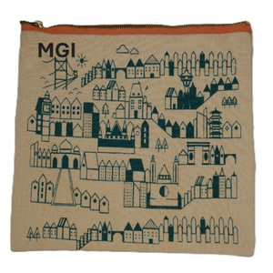 Sac cadeau écologique imprimé avec logo personnalisé, en toile de coton naturel recyclé, fermeture éclair dorée, pochette pour produits cosmétiques, pour le rangement du maquillage - Product Image 3