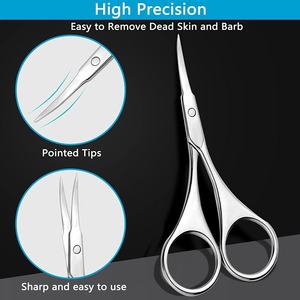 Ciseaux professionnels en acier inoxydable pour éliminer les peaux mortes, ciseaux russes pour manucure, ciseaux à cuticules courbés pour la repousse des ongles, ciseaux de pédicure - Product Image 6