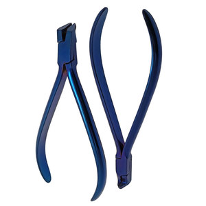 Pince coupante distale orthodontique professionnelle en acier inoxydable bleu, revêtement plasma, manuelle, certifiée CE, pour coupe de fil - Product Image 5