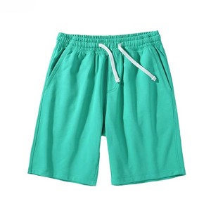 Pantalones cortos Bermuda de algodón de color sólido para hombre, de primera calidad, con cordón en la cintura y bolsillos, estilo casual, tela tejida transpirable - Product Image 6