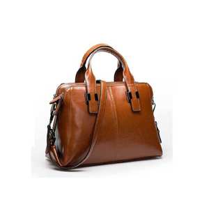 <b>Brown</b> Leather Laptop Handbag Women Computer Bag Shoulder Satchel Business Gift Bag - Product Image 1