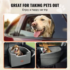 Siège auto imperméable pour chien avec poche de rangement, laisse de sécurité à clipser, lit rembourré en éponge, housse de siège arrière pour animaux de compagnie - Product Image 6