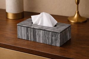 Best Seller White Marble <b>Tissue</b> Box Cover Luxury Rectangular <b>Tissue</b> Holder Home Bathroom Decor - Product Image 4