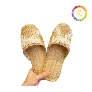 New Trend Water Hyacinth <b>Slippers</b> Modern Seagrass <b>Slippers</b> For Beach Wear And Summer Vacation Events Bulk - Product Image 5
