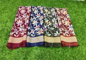 Sari en georgette élégant et lumineux avec chemisier, tissu doux, sari traditionnel pour femmes, tenue de fête, fournisseur en gros pour l'exportation - Product Image 5