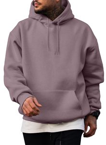 Sweat à capuche décontracté pour homme, haute qualité, 2026, style ample, en molleton 100% coton, grammage lourd, avec impression de logo personnalisé, couleur unie - Product Image 2