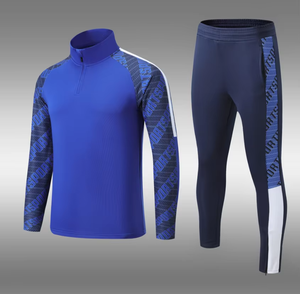 Ensemble de survêtement de football professionnel : veste d'entraînement zippée et pantalon, respirant et à séchage rapide - Product Image 4