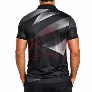 Luxury Charcoal <b>Grey</b> <b>Polo</b> <b>Shirt</b> Contemporary Graphic Design Soft Fabric Comfortable Short Sleeve Smart Casual Style - Product Image 4