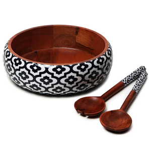 Bol en bois écologique fini à la main, magnifique, pour servir des fruits secs, des noix, des chocolats, des biscuits, des collations, style américain - Product Image 4