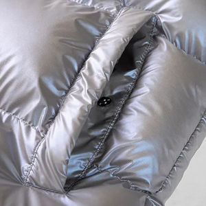 2026 Custom Winter Waterproof Stand Collar Front Logo Breathable Canvas Windproof Zipper Warm Cotton Filled <b>Fleece</b> Jacket Unisex - Product Image 6