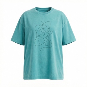 Camiseta Extra Grande para Mujer, Personalizada, de Algodón, con Logotipo Bordado, Estilo Boutique, Color Personalizado, Corte Holgado Informal, Camiseta de Verano para Mujer - Product Image 1