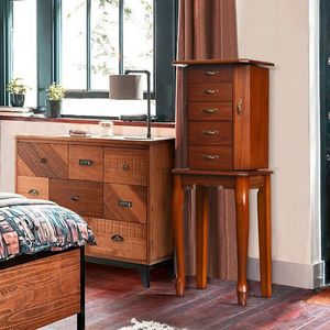 Grande capacité de rangement, armoire à bijoux à 5 tiroirs, commodes élégantes - Product Image 1