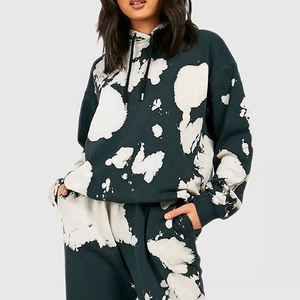 Sweat-shirt à capuche en polaire uni pour femme 2026, manches longues, coupe oversize, brodé, style décontracté streetwear - Product Image 3