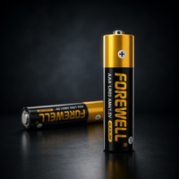 Baterai Alkali FOREWELL Berkinerja Tinggi LR6 AA 1.5V Energi Tahan Lama untuk Peralatan Rumah Tangga, Mainan, Remote Control, Senter