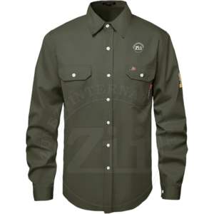 Camisas de Trabajo de Soldadura ZUNEZI ZI-7080, Resistentes al Fuego, 100% Algodón, Ropa de Soldador FR, Protección Contra el Calor, Protección de Nivel 500C - Product Image 1