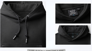 Sweat à capuche unisexe bleu clair pour homme, coupe classique, imprimé sérigraphié, en molleton avec poche kangourou, hiver, 350g, design personnalisé - Product Image 4