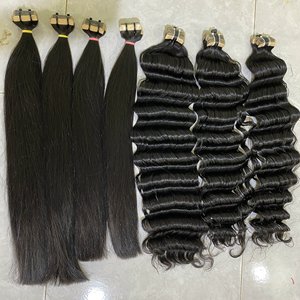 Extensiones de cabello brasileño Remy virgen 100% más vendidas, cinta alineada para cutículas, cabello ondulado, rizo profundo, rizado birmano Natural, 30 pulgadas - Product Image 6
