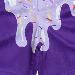 Custom Logo Sublimation Printing Mesh 100% Polyester Double <b>Layer</b> Graphic Printing Men's Mesh Shorts - Product Image 5