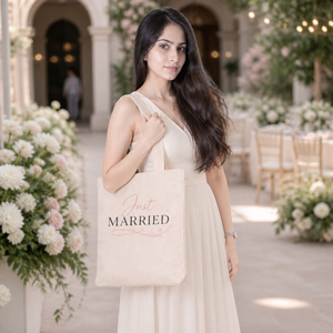 Custom Letter Pattern Cotton Tote <b>Bag</b> for Wedding Favors & Bridal Parties Shoulder Handle <b>Medium</b>/Large <b>Sizes</b> Wholesale Bulk - Product Image 3
