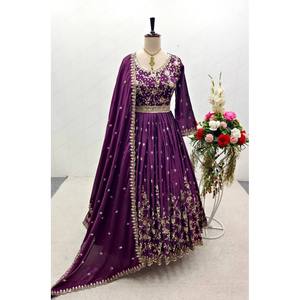 Hermoso vestido de fiesta Dupatta de diseñador para vestir profesionalmente - Product Image 2