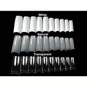 500/1000 Punte per Unghie Finte Rettangolari Trasparenti Stile Francese, Collezione di Unghie Artificiali - Product Image 2