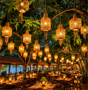 Handmade <b>Bamboo</b> <b>Lantern</b> Natural Woven Eco-Friendly Durable Light Cover for Home Resort Restaurant & Garden Decor Eco2go Vietnam - Product Image 5