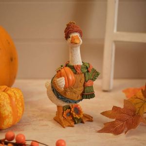 Novedad: Estatuilla Decorativa de Resina Hecha a Mano de Ganso Calabaza para Halloween 2026, Duradera, Adorno de Mesa para Fiestas y Decoración Festiva de Temporada - Product Image 2