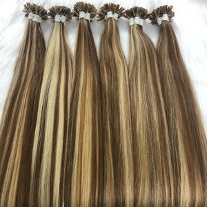Extensions de cheveux Remy à kératine adhésive à pointe plate en gros, service OEM/ODM Vietnam, cheveux humains vietnamiens de haute qualité, double épaisseur - Product Image 1