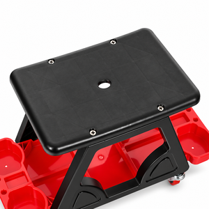 Tabouret roulant pour mécanicien LEMATEC LE-OS01 avec rangement pour outils, siège mobile pour le detailing automobile et la réparation de véhicules - Product Image 6