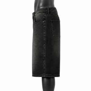 Custom Oversized Denim Jorts Men Loose Fit Blue Jean Shorts Summer Fashion - Product Image 4