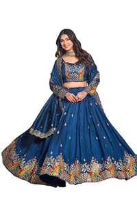 Designer Traditional Indian Lehenga Choli Fully Stitched Latest Bridal Wedding Party Organza Slim Fit Direct Bestselling Lehenga - Product Image 3