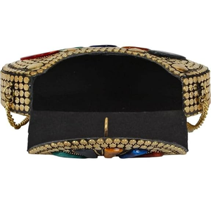 Wedding Special Mosaic <b>Clutch</b> Bag With Premium Work Royal Bridal Mosaic <b>Clutch</b> Bag With Heavy Decoration for women handbag - Product Image 2