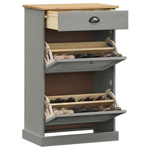 Scarpiera in legno massello 23.6 \ "x13.8 \" x37.8 \ "attraente scarpiere - Product Image 3