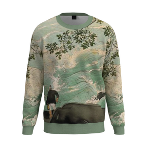 Men's Heavyweight <b>600gsm</b> Polyester/Cotton Outdoor Character Lined Knitted Printing <b>Hoodie</b> Stringless Pullover Plain Color - Product Image 6